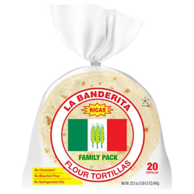 La Banderita Tortillas Flour Family Pack Bag 20 Count - 22.5 Oz - Image 1