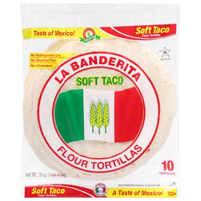 La Banderita Tortillas Flour Large Soft Taco Bag 10 Count - 16 Oz - Image 3