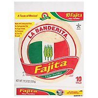 La Banderita Tortillas Flour Fajitas Bag 10 Count - 11.2 Oz - Image 3