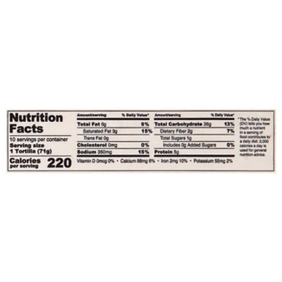 La Banderita Flour Tortillas Burrito Grande Extra Large 10 Count - 25 Oz - Image 4