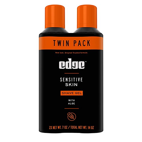 Edge Sensitive Skin Shave Gel For Men Twin Pack - 2-7 Oz