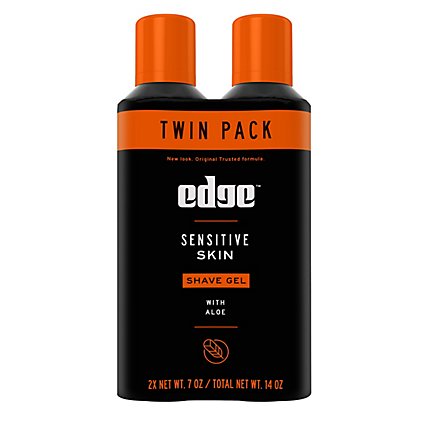 Edge For Men Sensitive Skin Shave Gel Twin Pack - 7 Oz - Image 1