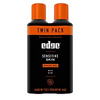 Edge For Men Sensitive Skin Shave Gel Twin Pack - 7 Oz - Image 1