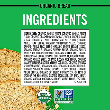 Daves Killer Bread 21 Whole Grains and Seeds Whole Grain Organic Bread - 27 Oz - Image 2