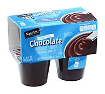 Signature SELECT Pudding Snack Chocolate Sugar Free - 4-3.25 Oz