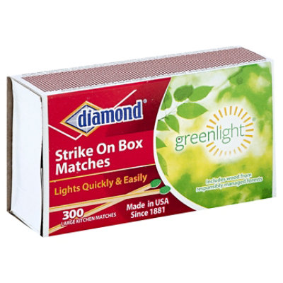 Diamond Matches Strike On Box - 300 Count