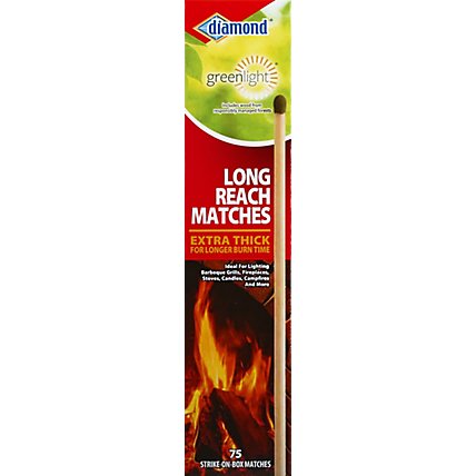 Diamond Greenlight Matches Long Reach Extra Thick - 75 Count - Image 2