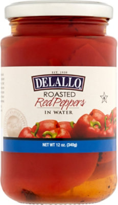 DeLallo Peppers Roasted Red in Water - 12 Oz