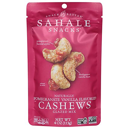 Sahale Snacks Snack Better Cashews Glazed Mix Naturally Pomegranate Vanilla Flavored - 4 Oz - Image 2