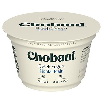 Chobani Yogurt Greek Non-Fat Plain - 5.3 Oz - Image 3