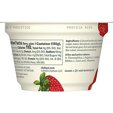 Chobani Yogurt Greek Fruit On The Bottom Non-Fat Strawberry - 5.3 Oz - Image 6