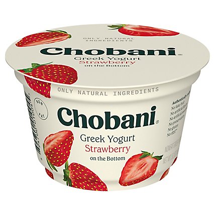 Chobani Yogurt Greek Fruit On The Bottom Non-Fat Strawberry - 5.3 Oz - Image 1