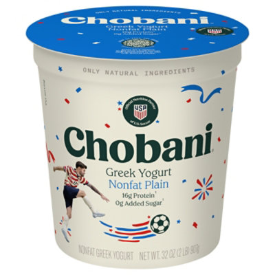 Chobani Non-Fat Plain Greek Yogurt - 32 Oz