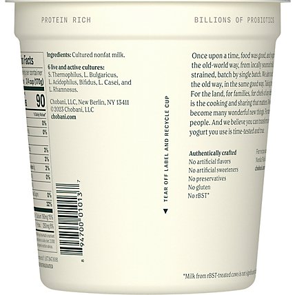 Chobani Yogurt Greek Non-Fat Plain - 32 Oz - Image 6