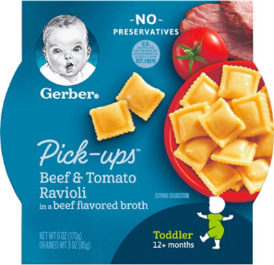 Gerber Pick-Ups Baby Food Toddler Beef & Tomato Ravioli In Beef Flavored Broth - 6 Oz - Image 2