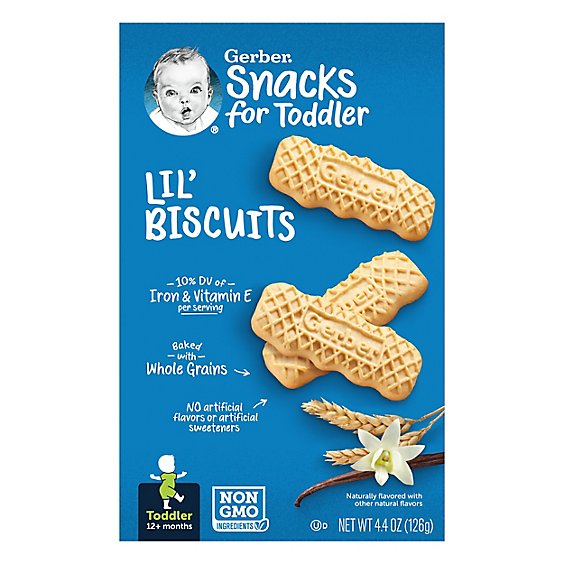 Gerber Graduates Vanilla Wheat Lil Biscuits Box - 4.44 Oz
