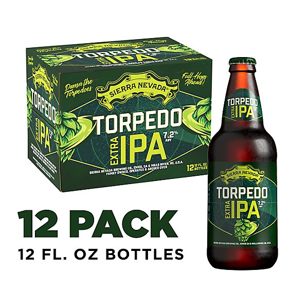 Sierra Nevada Torpedo Extra IPA Craft Beer In Bottles - 12-12 Oz