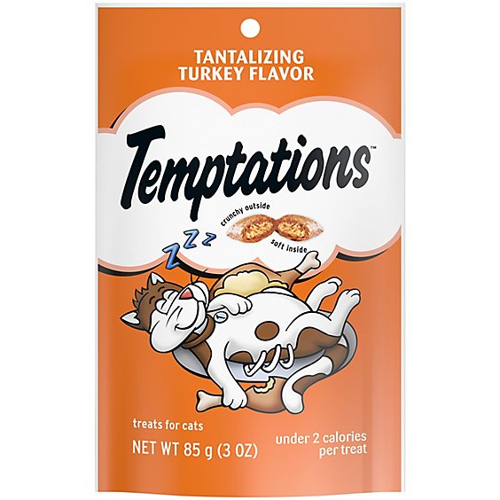Temptations Classic Tantalizing Turkey Flavor Crunchy and Soft Adult Cat Treats - 3 Oz