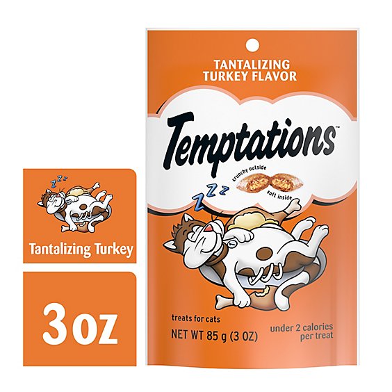 Temptations Classic Cruchy and Soft Tantalizing Turkey Cat Treats - 3 Oz