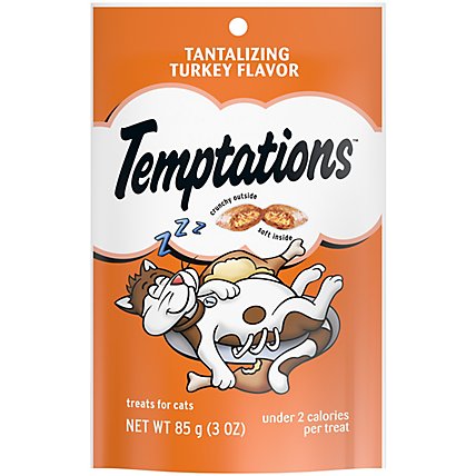 Temptations Classic Cruchy and Soft Tantalizing Turkey Cat Treats - 3 Oz - Image 1