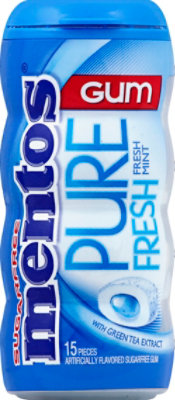 Mentos Pure Fresh Gum Sugarfree Fresh Mint - 15 Count - Image 2