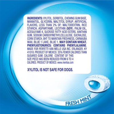 Mentos Pure Fresh Gum Sugarfree Fresh Mint - 15 Count - Image 4