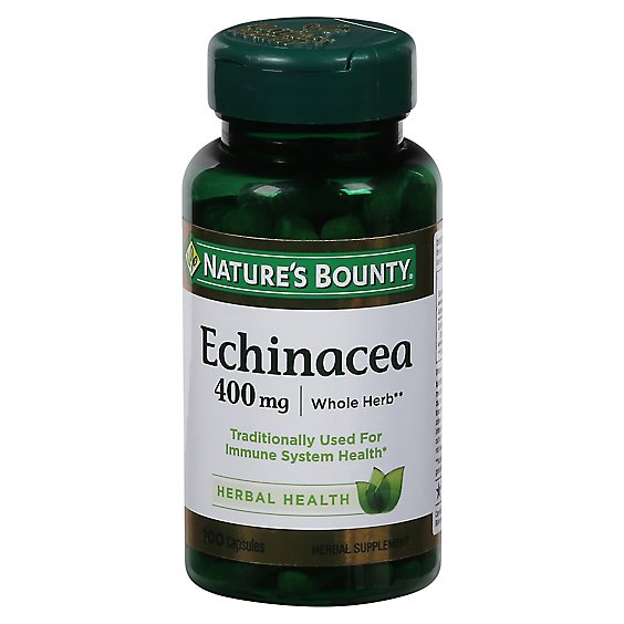 Natures Bounty Echinacea 400 Mg Natural Capsules - 100 Count