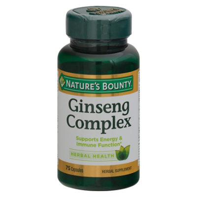 Natures Bounty Ginseng Complex Capsules - 75 Count - Image 3