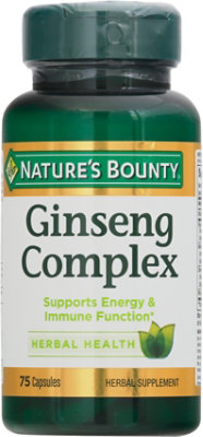 Natures Bounty Ginseng Complex Capsules - 75 Count - Image 2