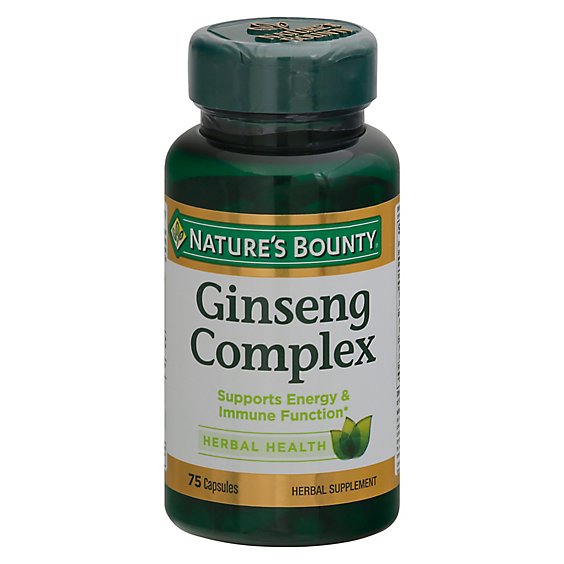 Natures Bounty Ginseng Complex Capsules - 75 Count