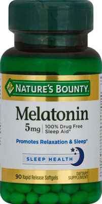 Natures Bounty Dietary Supplement Softgels Melatonin 5 mg - 90 Count - Image 2