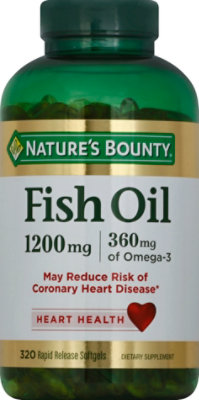 Natures Bounty Dietary Supplement Softgels Fish Oil 1200 mg - 320 Count - Image 2