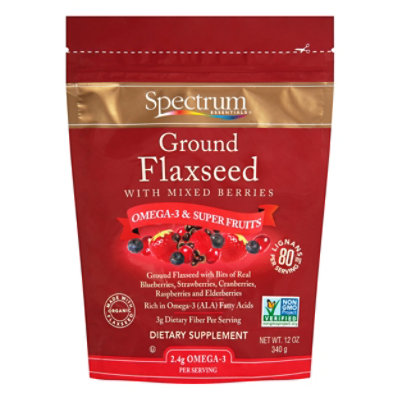 Spectrum Flax Ground With Berries - 12 Oz - Image 1