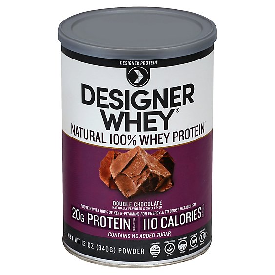 Designer Whey Protein Powder Double Chocolate - 12.7 Oz
