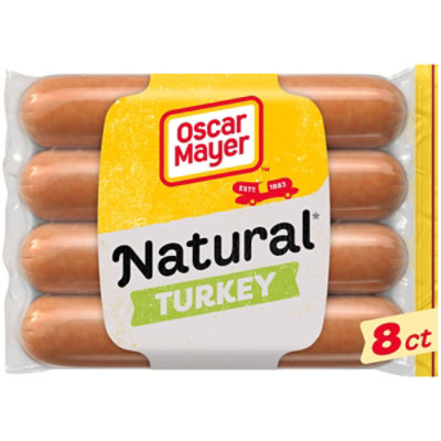 Oscar Mayer Natural Uncured Turkey Franks Hot Dogs - 8 ct - Image 1