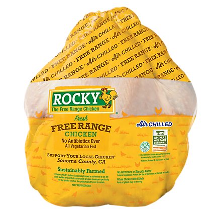ROCKY Chicken Whole Chicken Fresh - 4.50 LB - Image 1