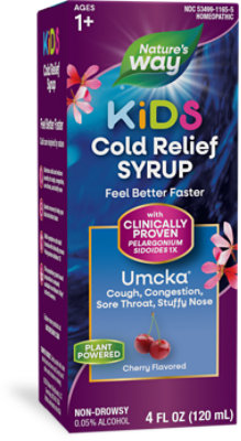 Natures Way Umcka ColdCare Childrens Syrup Cherry Flavor - 4 Fl. Oz. - Image 1