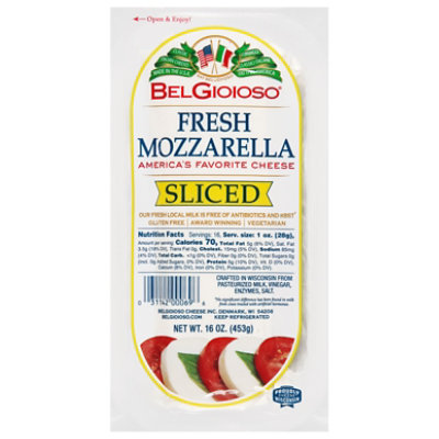 BelGioioso Fresh Mozzarella Cheese Slices - 16 Oz.