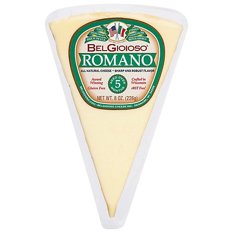 BelGioioso Romano Cheese Wedge Specialty Hard Cheese  - 8 Oz