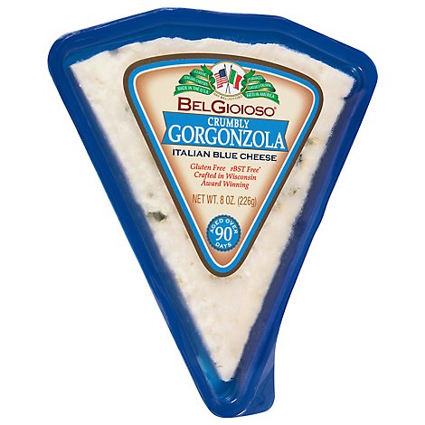 BelGioioso Cheese Gorgonzola Italian Blue Crumbly Wedge - 8 Oz