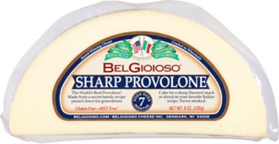 BelGioioso Sharp Provolone Cheese Wedge Aged over 7 months - 8 Oz - Image 2