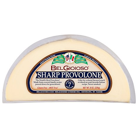 BelGioioso Sharp Provolone Cheese Wedge Aged over 7 months - 8 Oz