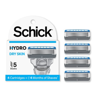 Schick Hydro Dry Skin Mens 5 Blade Razor Refills - 4 Count - Image 1