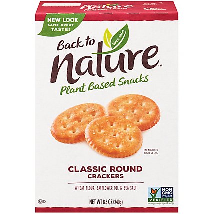 back to NATURE Crackers Classic Round 100% Natural - 8.5 Oz - Image 3