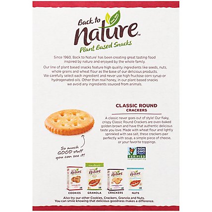 back to NATURE Crackers Classic Round 100% Natural - 8.5 Oz - Image 6