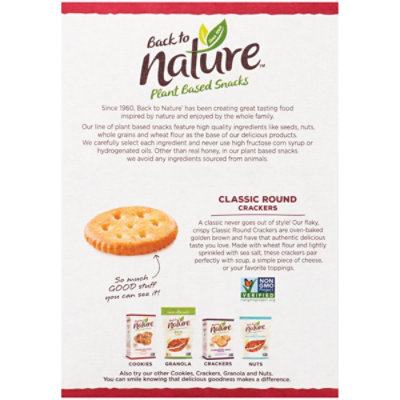 back to NATURE Crackers Classic Round 100% Natural - 8.5 Oz - Image 6