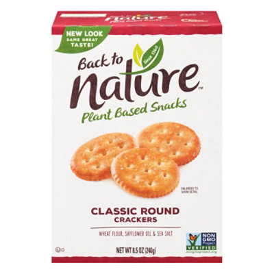 back to NATURE Crackers Classic Round 100% Natural - 8.5 Oz