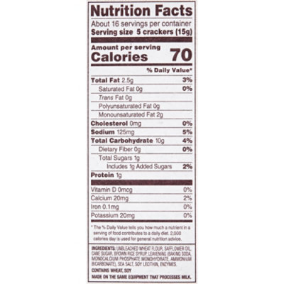 back to NATURE Crackers Classic Round 100% Natural - 8.5 Oz - Image 4