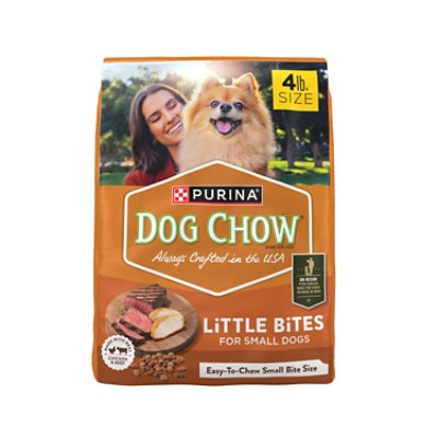 Dog Chow Dog Food Dry Little Bites Chicken & Beef - 4 Lb - Image 1