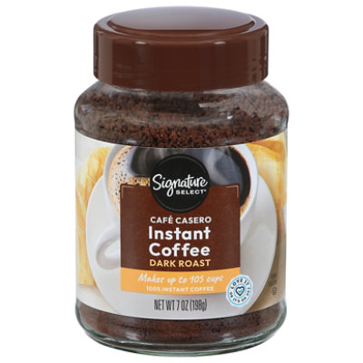 Signature SELECT Cafe Casero Coffee Instant Dark Roast - 7 Oz - Image 3